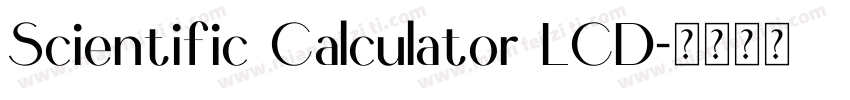 Scientific Calculator LCD字体转换